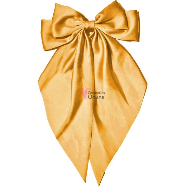 Accesoriu pentru decor par cu Fundita din satin si clema metalica TRD043TT Aurie